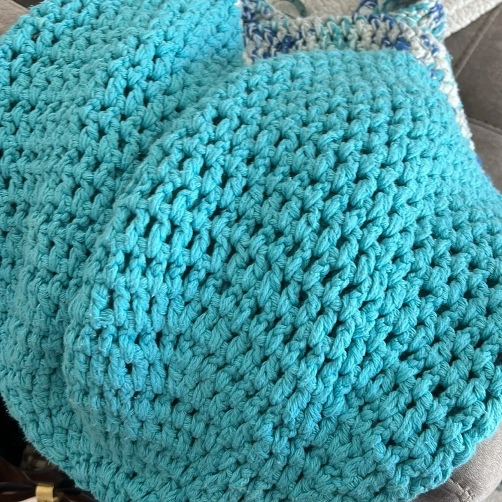 Tote Bag Handmade Crochet  Fresh market tote super big boho hippie
